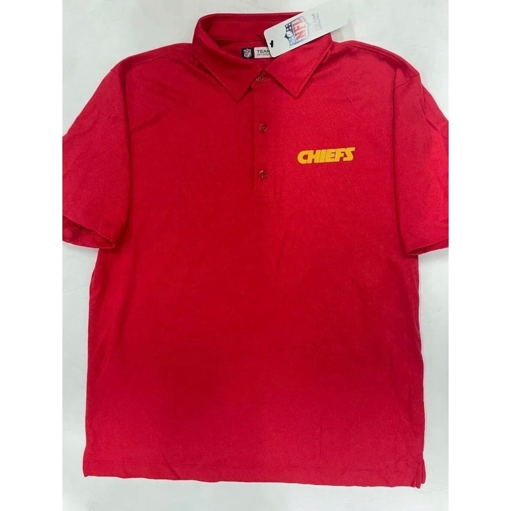 Kansas City Chiefs‎ Polo Shirt Men's XL Red NFL Team Apparel Golf NWT